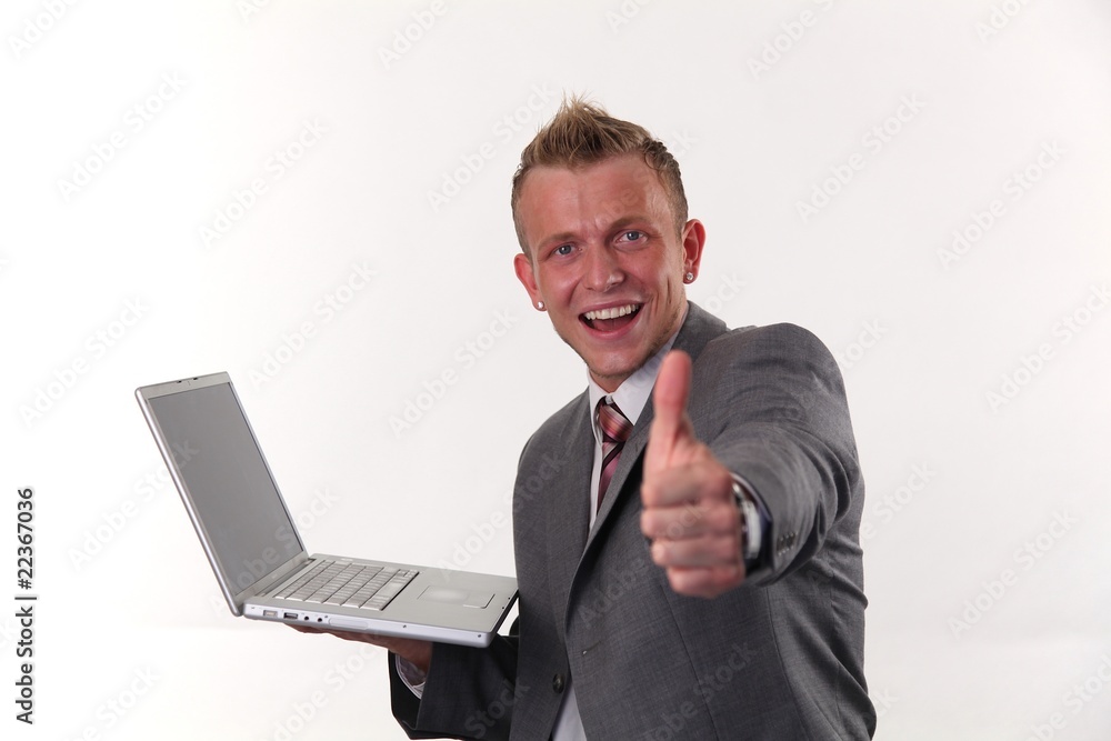Geschäftsmann mit Laptop Geschäftsmann mit Laptop