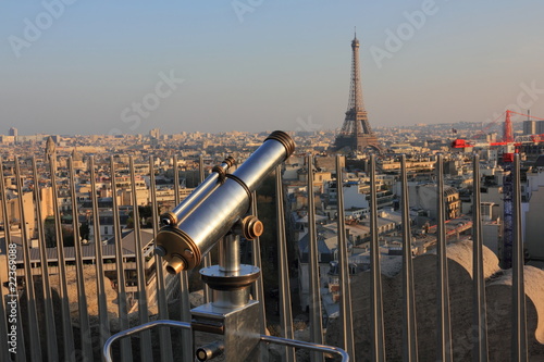 View from the top of Arc de Triomphe