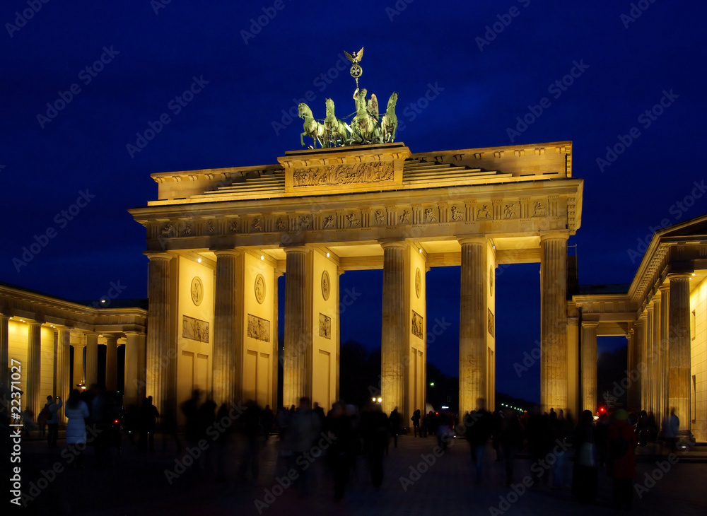 Obraz premium Berlin Brandenburger Tor noc 03