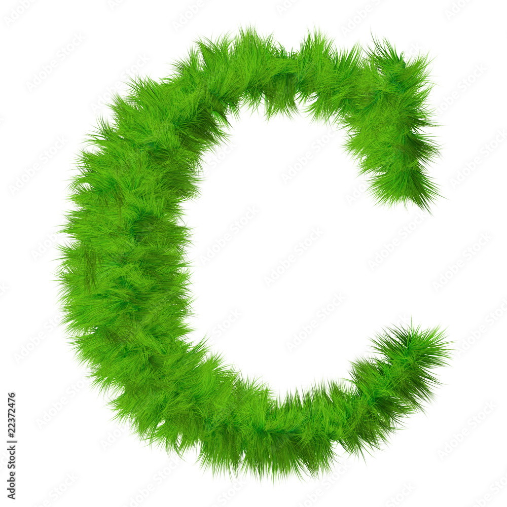 High resolution grass font isolated on white background High resolution grass font isolated on white background