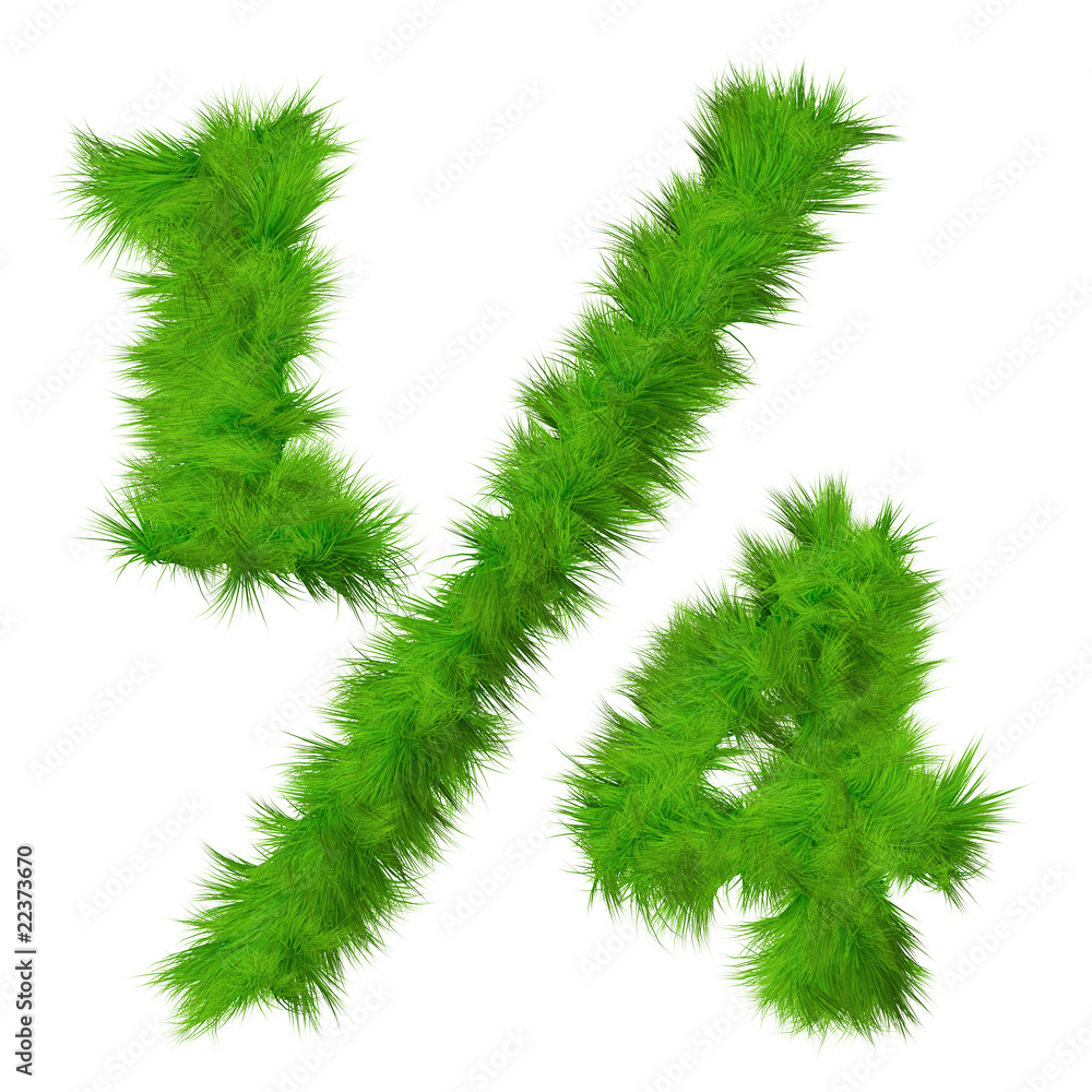 High resolution conceptual grass symbol isolated High resolution conceptual grass symbol isolated
