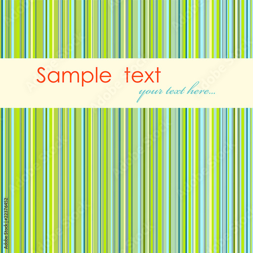 Vector striped background with place for