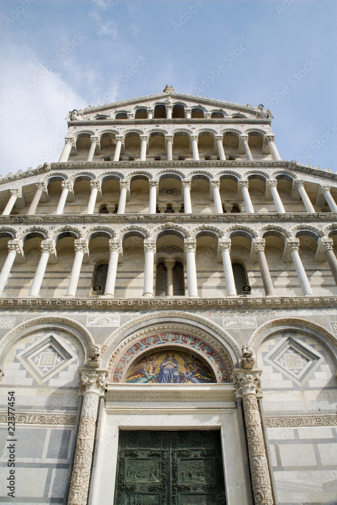 Pisa - facade of cathedral - Piazza dei Miracoli