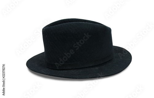 Black fedora hat