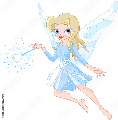 Tooth fairy with magic wand