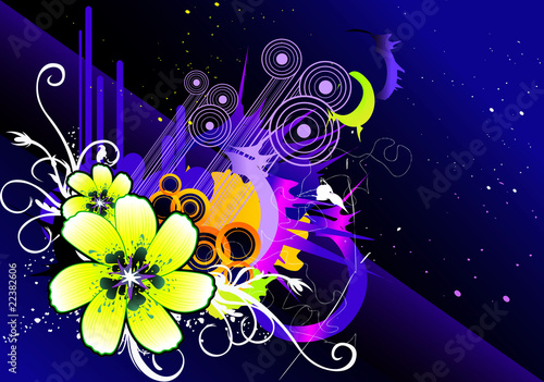 Flower vector composition