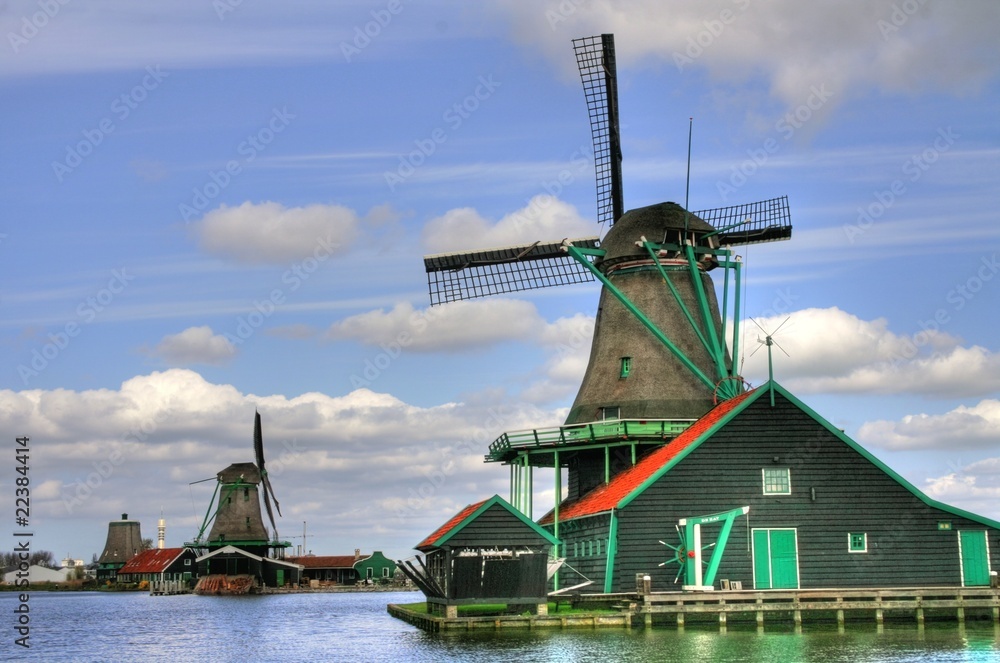 Fototapeta premium Dutch Village / Windmills - Zaanse Schans