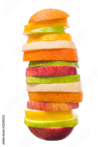 Mixed Fruit on white background