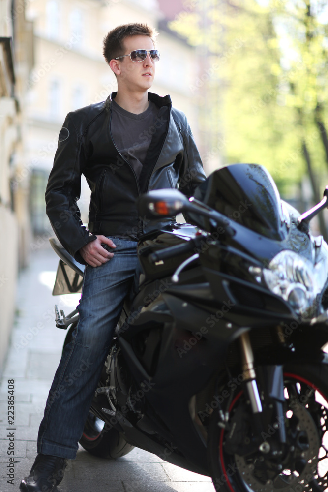 Naklejka premium Biker