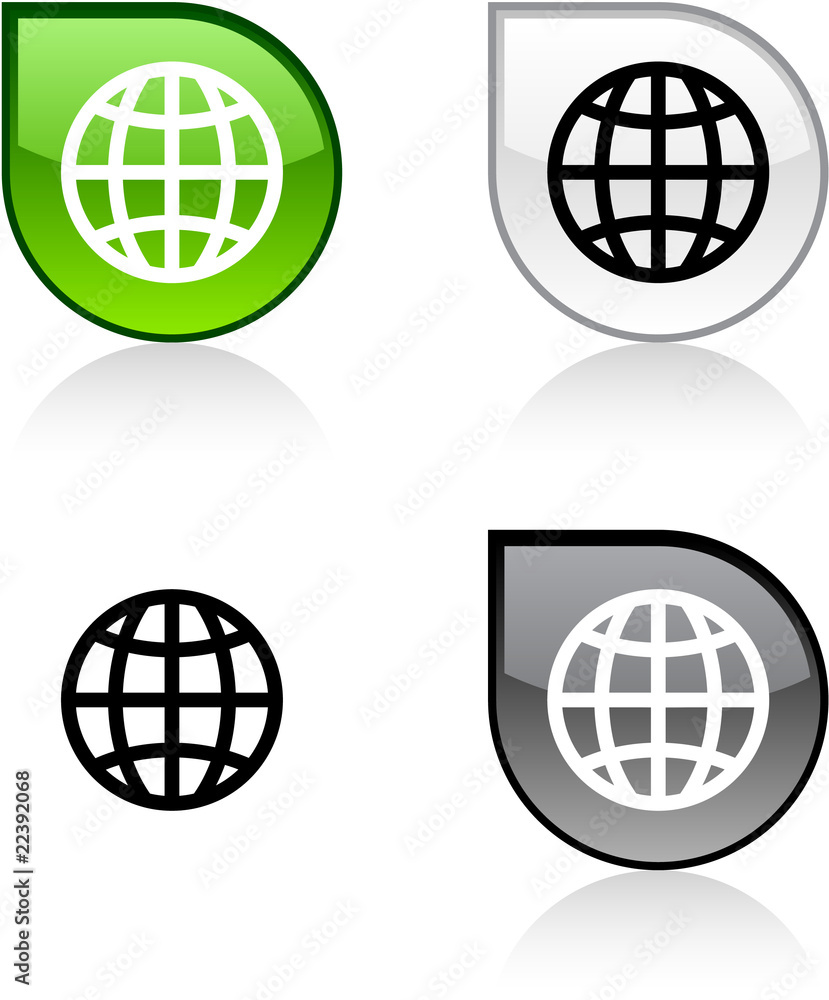 Earth button. Earth button.