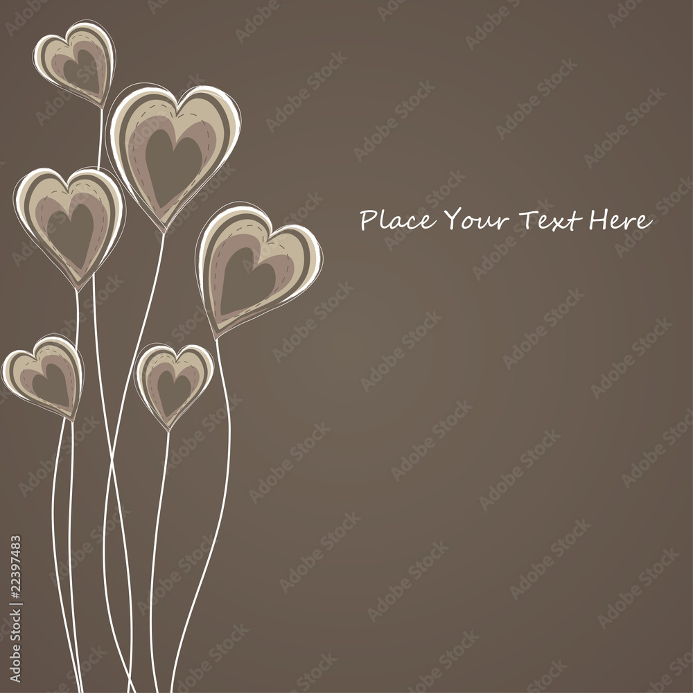 Caongratulatory card with abstract heart.vector illustration