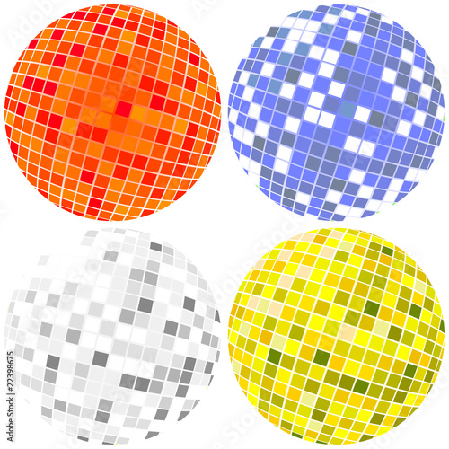 Disco globes set