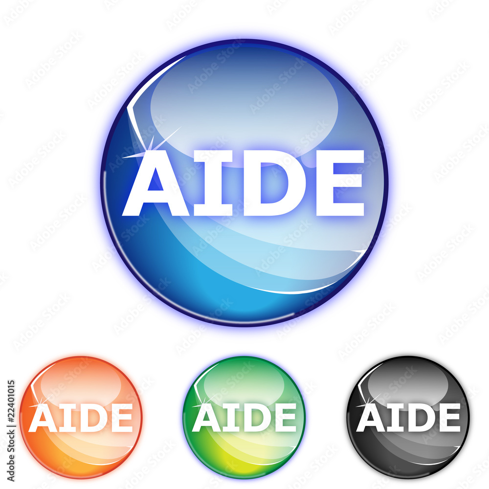 Picto AIDE - Icon french help - collection color Picto AIDE - Icon french help - collection color