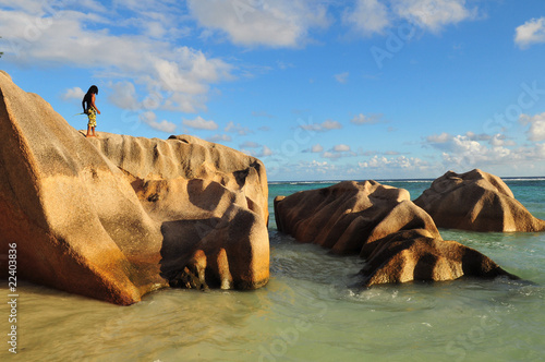 фотографія plage anse source d'argent aux seychelles