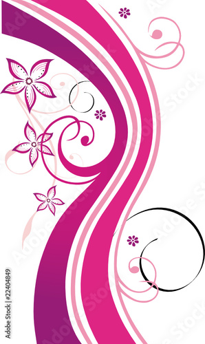 Blumen, Blüten, Ranke, flowers, floral, filigran, rot, pink