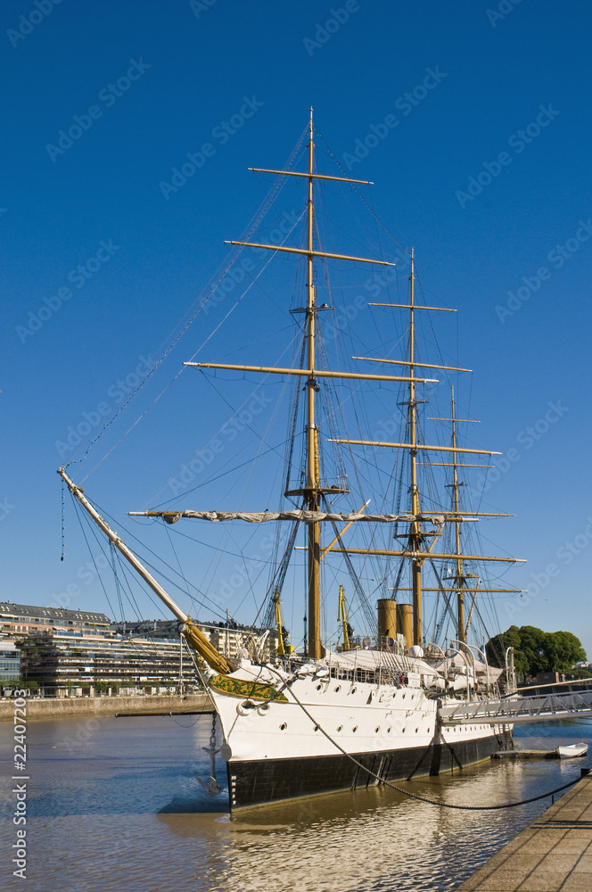 Old ship at Buenos Aires' port