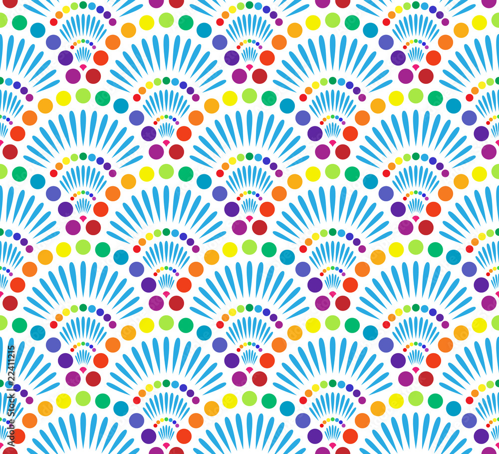 Seamless rainbow colored pattern