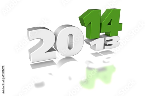 Silvester 2014, grün weiss