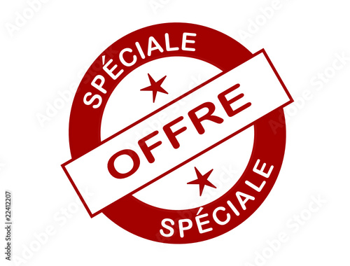 vignette tampon offre spéciale rouge
