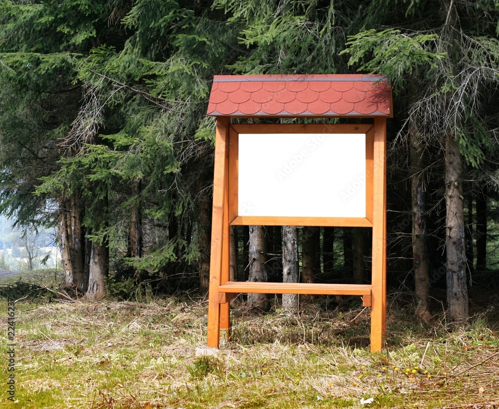 Blank wood sign, board