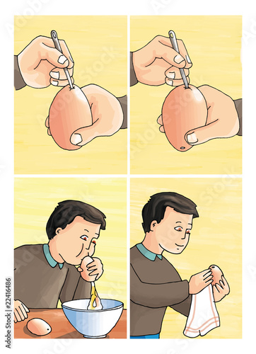 Vider un oeuf de son contenu sans le casser!