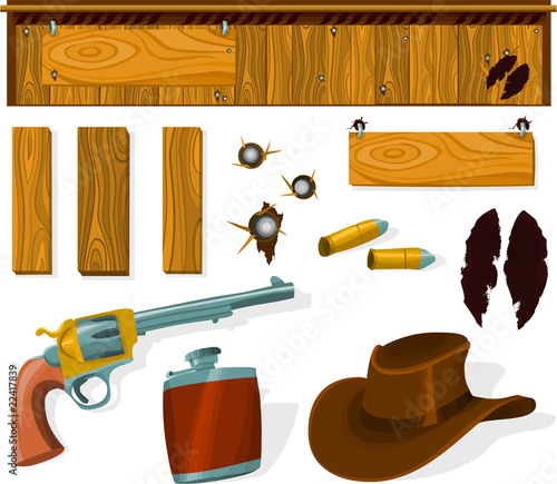 Set of a western objects