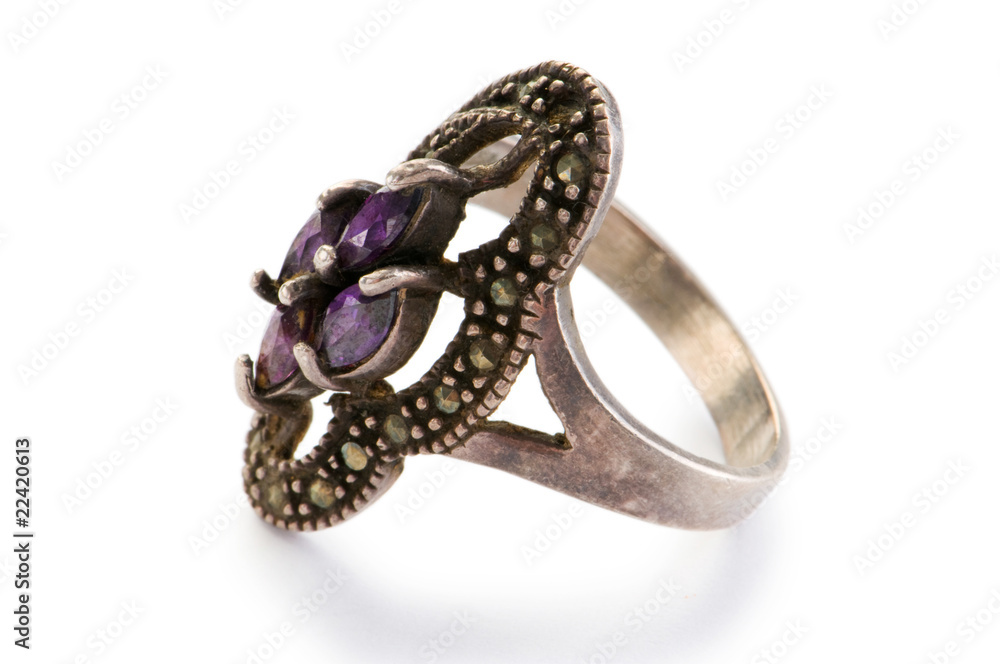 Jewellery ring isolated on the white background Jewellery ring isolated on the white background