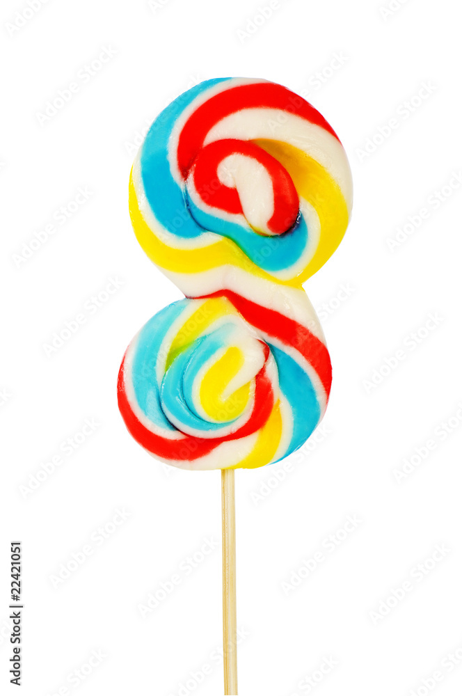 Colourful lollipop isolated on the white background Colourful lollipop isolated on the white background
