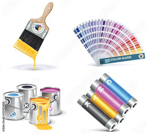 Vector print shop icon set. Part 1