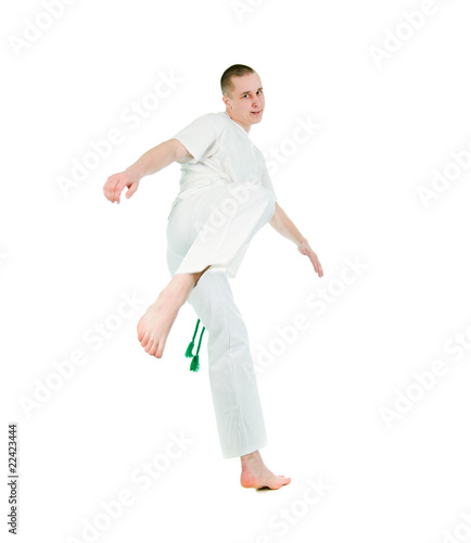 capoeira dancer posing