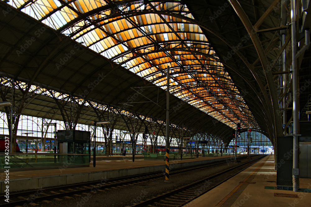 Obraz premium Bahnhof in Prag - HDR