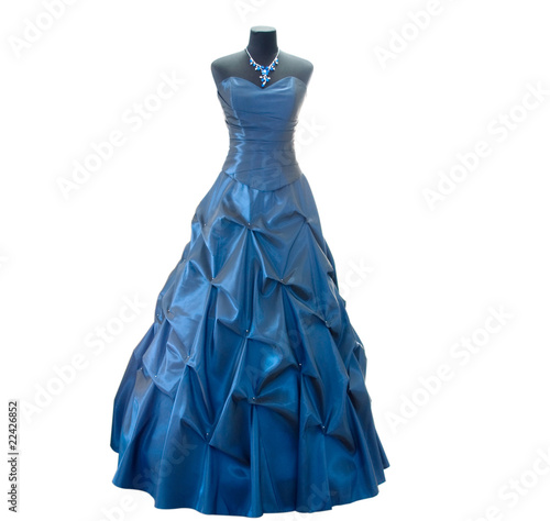 Dark blue dress on a dummy