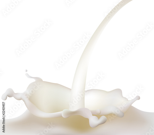Splash of milk. Vector illustration.