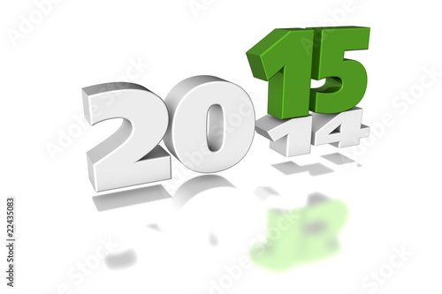 Silvester 2015 3d, grün weiss