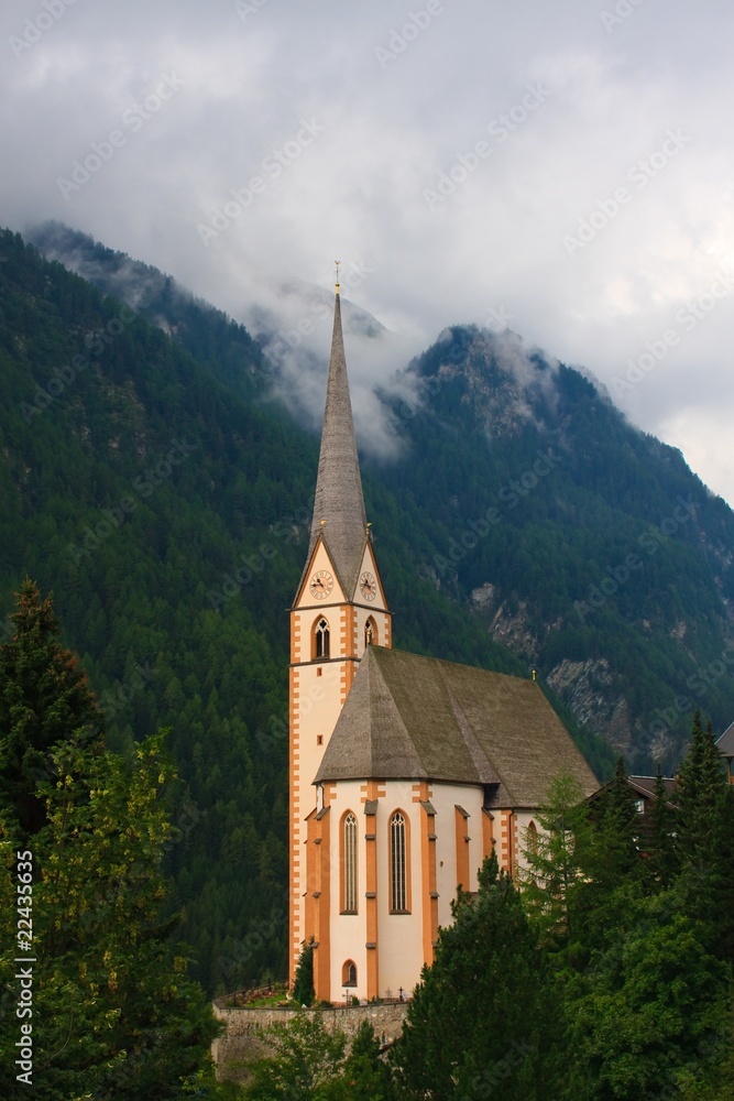 Heiligenblut on a rainy day, Hohe Tauern National Park, Austria