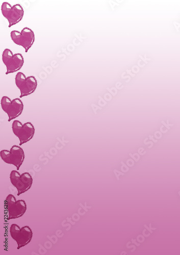 Pink hearts gradient pink