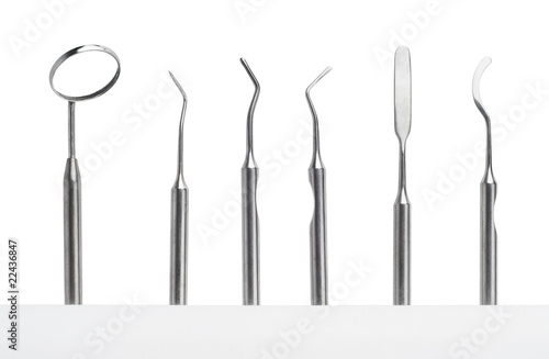 set of dental care instruments