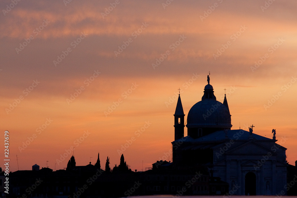Fototapeta premium venezia in silouette