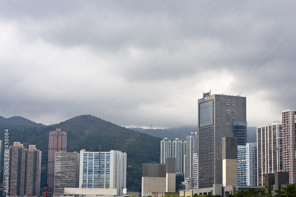 it is a day of bad weather in hong kong