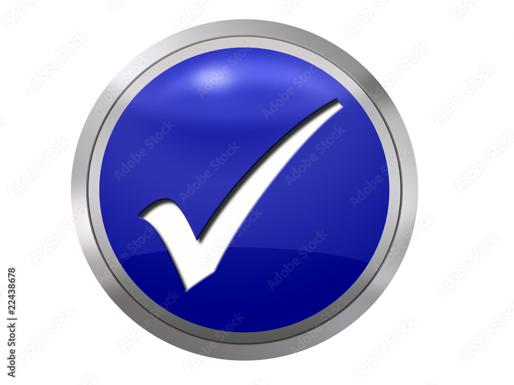 Button Blau Haken Button Blau Haken