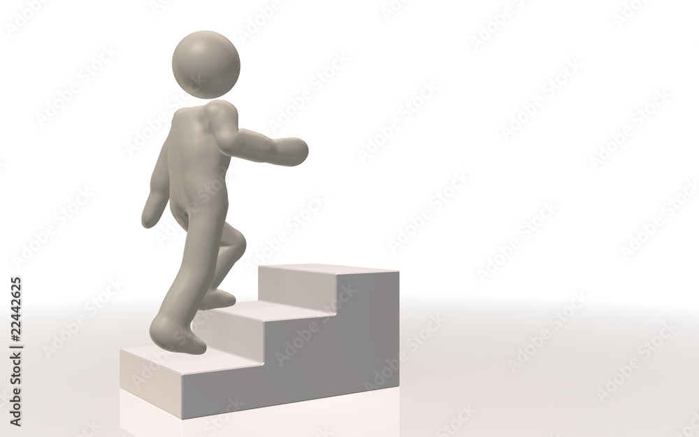 I go up the stairs. I go up the stairs.