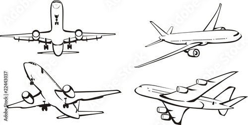 airplanes silhouette