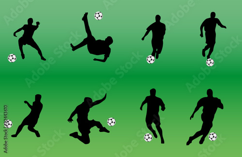 silhouetten fussball spieler