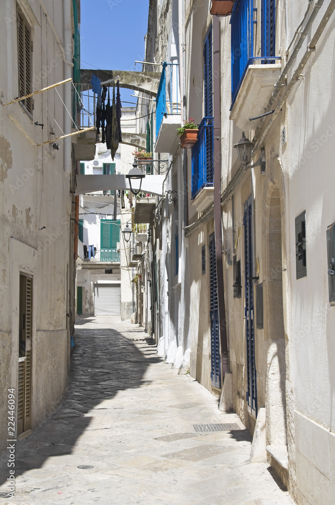 Alleyway in Monopoli Oldtown. Apulia.