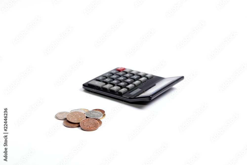 Calculator and Coins Calculator and Coins