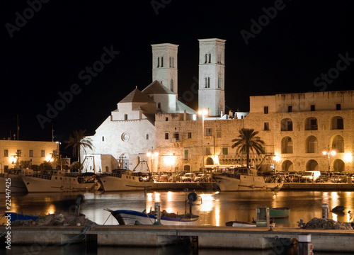 Molfetta Cathedral by night. Apulia. photo