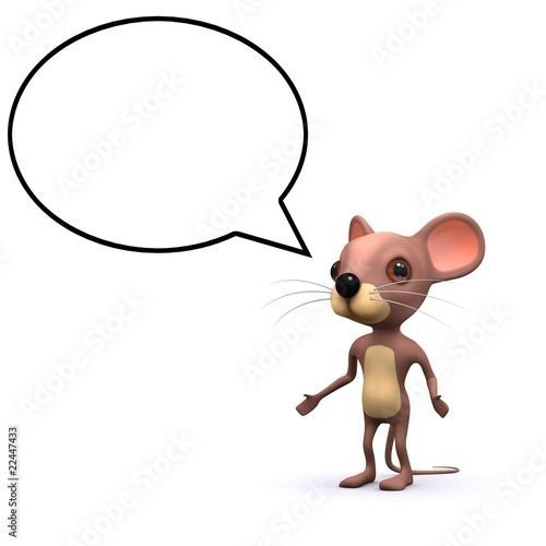 Tapety artystyczne 3d Talking mouse