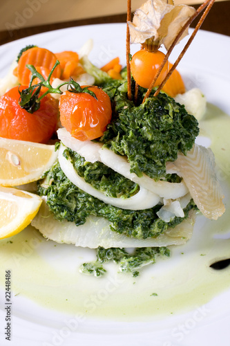 sole with spinach
