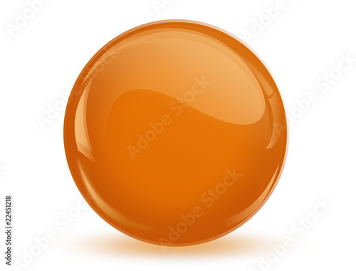 ball reflection ,3D orange