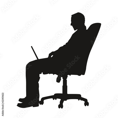 Business man with computer